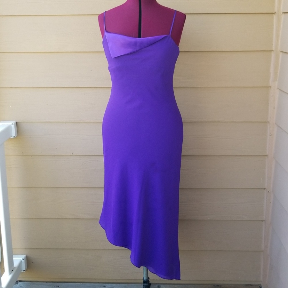 Purple evening dress